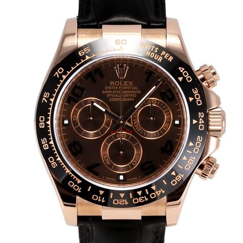 rolex daytona rose gold brown leather strap|rolex daytona rose gold 116505.